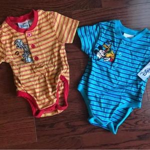 TWO baby Disney onesies